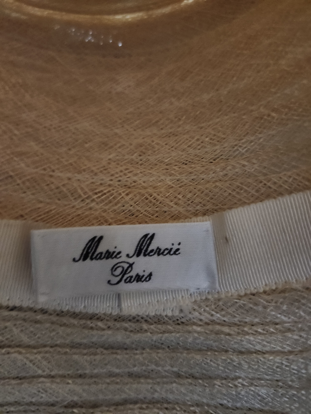 Marie Mercie Paris - Cream Straw Hat - Women's Elegant Summer Hat